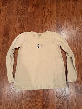 Burberry Cream Logo Knit Pullover